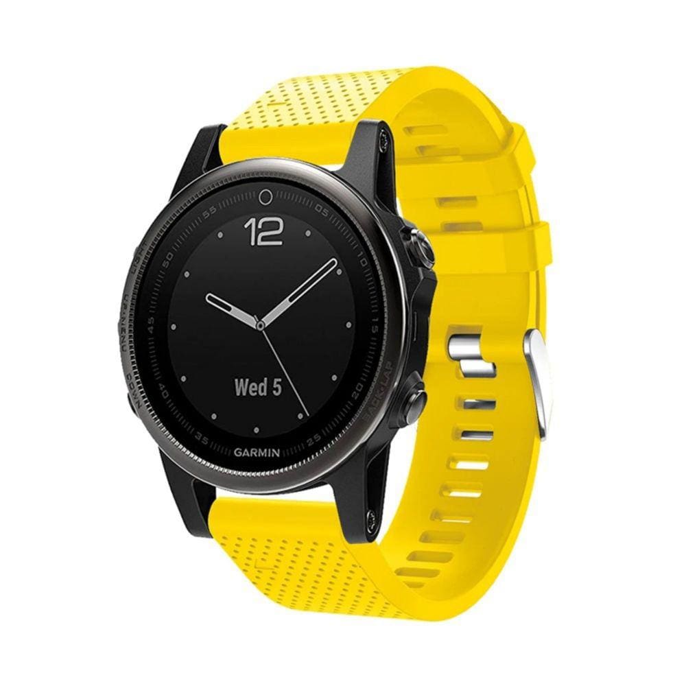 Pulseira de silicone para Fenix 5S 6S GPS - 20mm - amarela