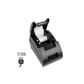 Impressora térmica USB 58mm com 1 rolo de papel para recibo, fatura