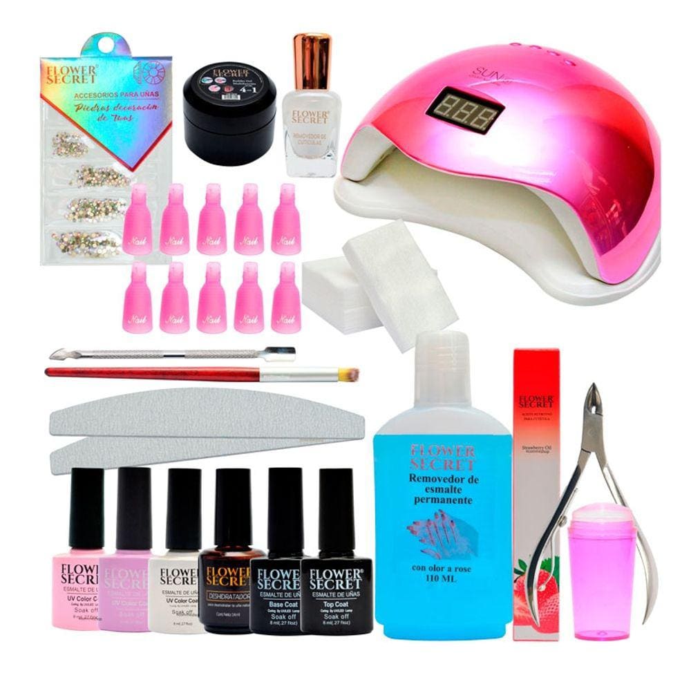 Kit de estampagem Lâmpada de estampagem rosa de 48W +Lâmpada de 120W + Acessórios