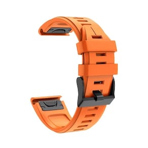 Pulseira de relógio de silicone de 20 mm laranja para  Fenix 6S/5S
