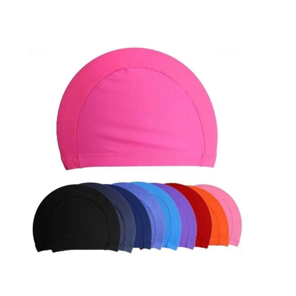 Chapéu de natação Lycra Blue Quick Dry antiderrapante tamanho único