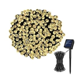 Luzes de guirlanda de aquecimento solar 100 LED, decoração de 20 m