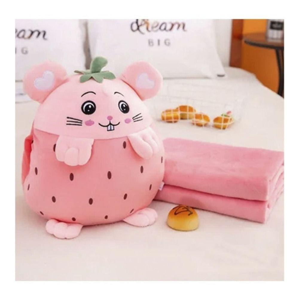 Almofadas quentes de pelúcia com design de cobertor Fruit 35 cm