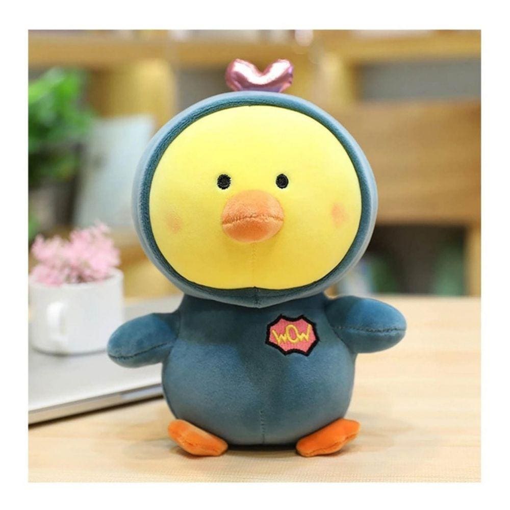 Brinquedo de pelúcia de frango recheado, pijamas azuis supermacios