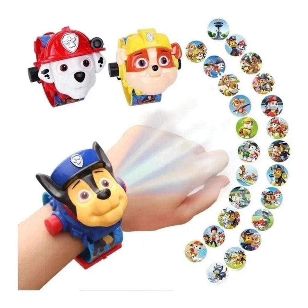 Assista à projeção digital 3D Paw Patrol Children em azul