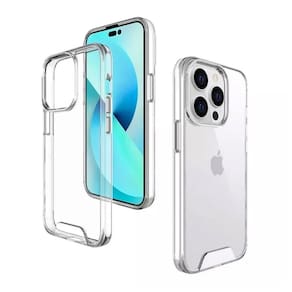 Capa de telefone Space Clear anti-amarelamento para 14 Pro