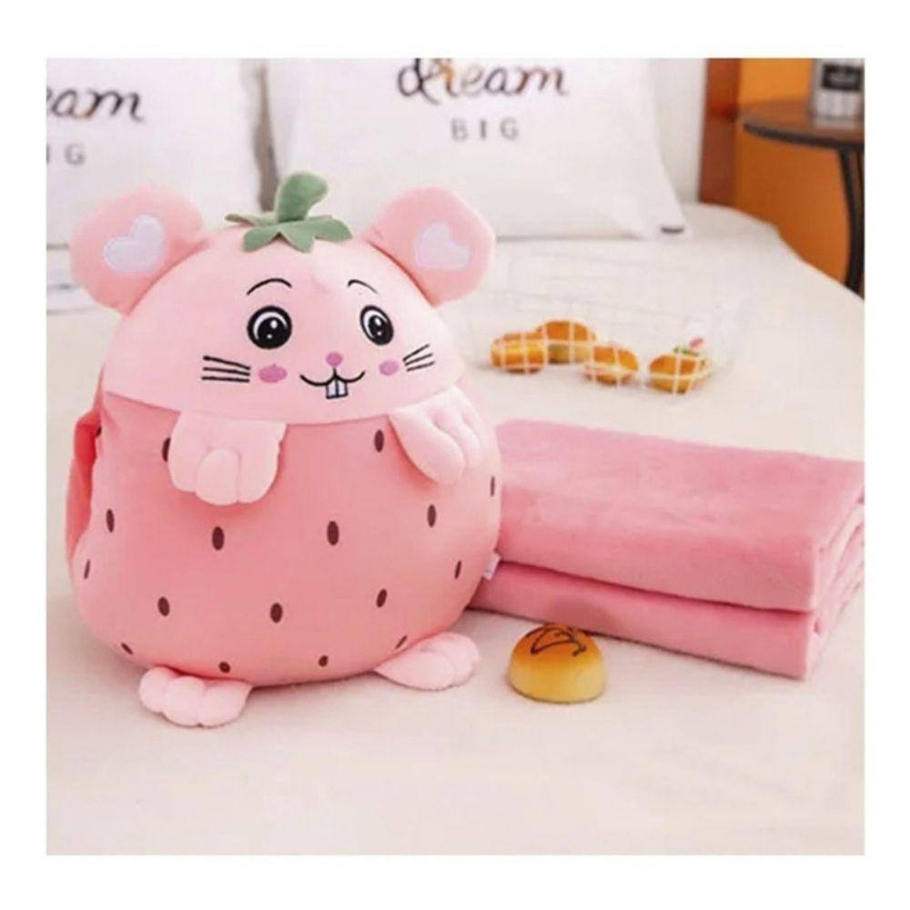 Almofadas quentes de pelúcia com design de cobertor Fruit 35 cm