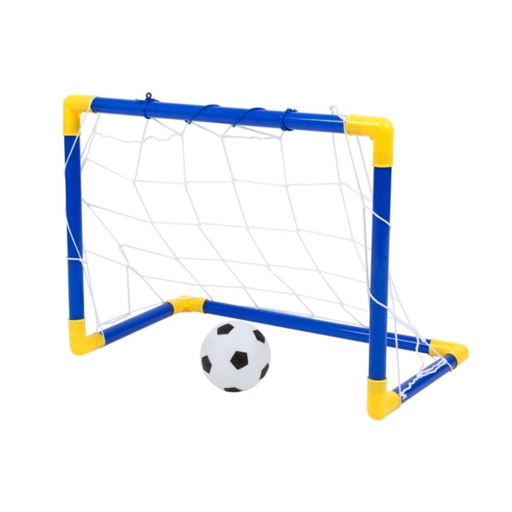 Conjunto de brinquedos infantis de futebol com bola e gol de futebol