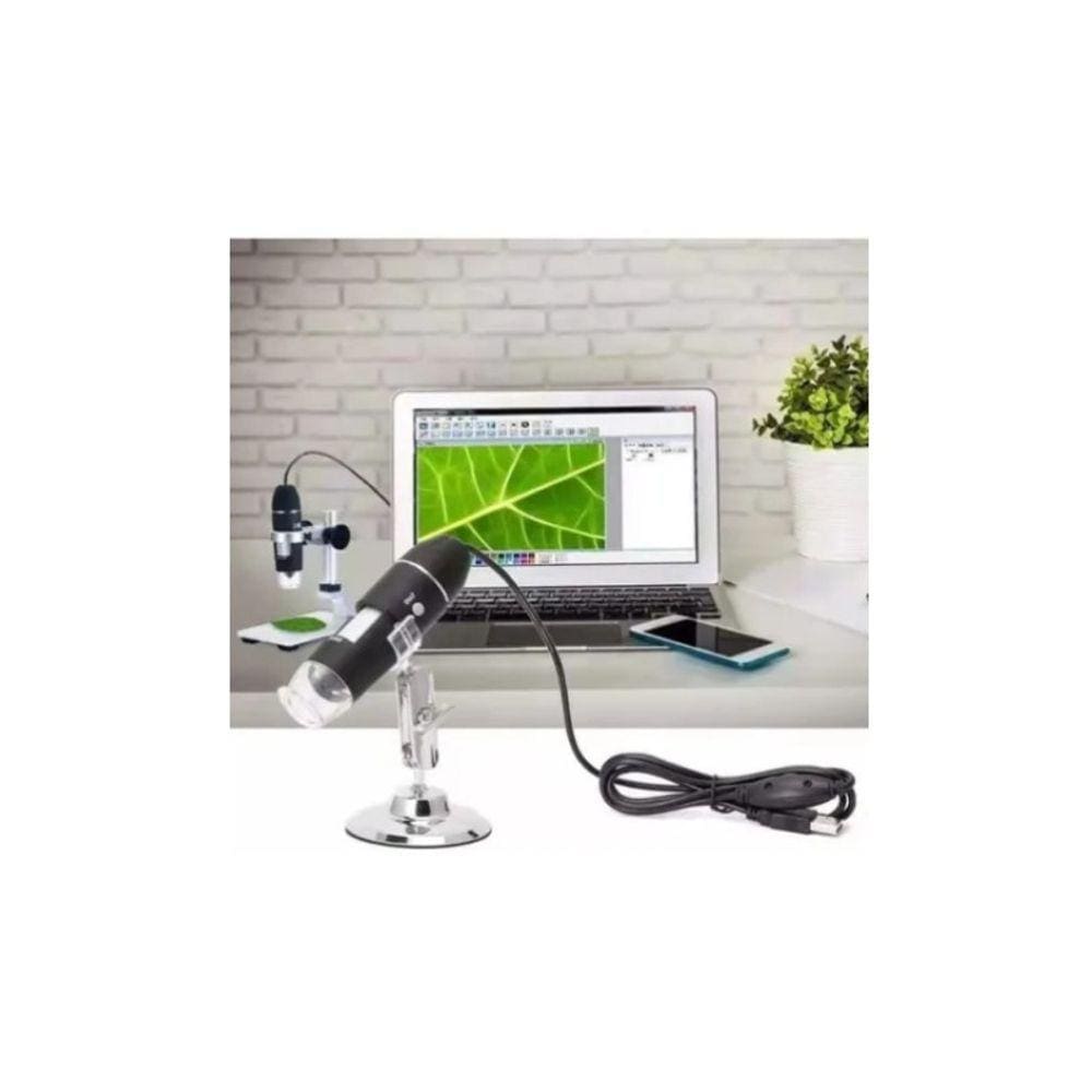 Câmera de microscópio USB digital 1600X com 8 LEDs para PC Educati