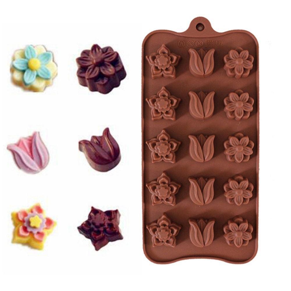 Molde de silicone para flores de chocolate