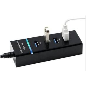 Hub USB 3.0 de 4 portas com velocidade de 5 Gbps para PC com USB 2.0 e 1.1