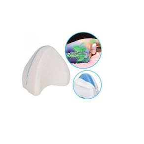 Almofada de relaxamento para pernas em espuma viscoelástica branca/azul