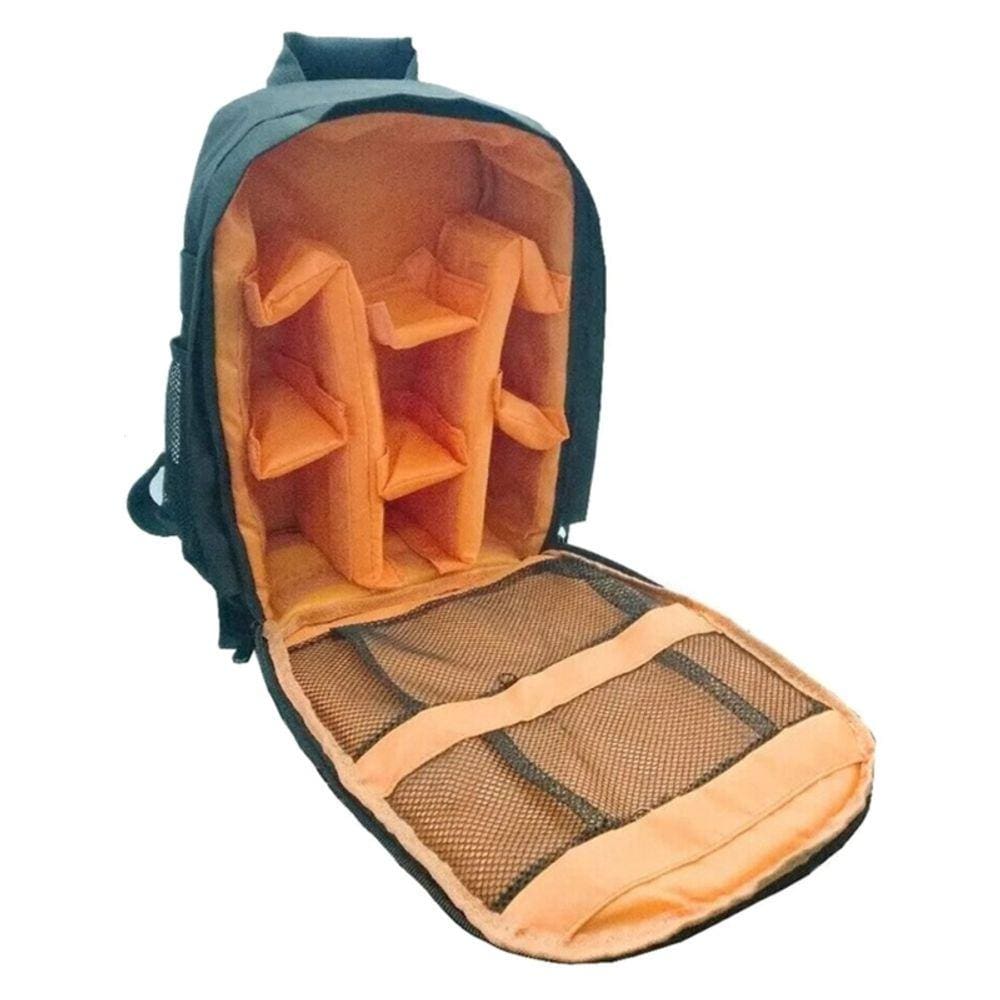 Mochila de câmera para câmeras DSLR com flash e lentes