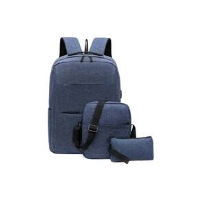 Conjunto de mochilas para computador de 3 peças - azul