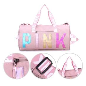 Bolsa esportiva rosa para mulheres Travel Gym 24L Oxford Waterproof