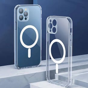 Capa de telefone Magsafe para 12 Pro de silicone transparente