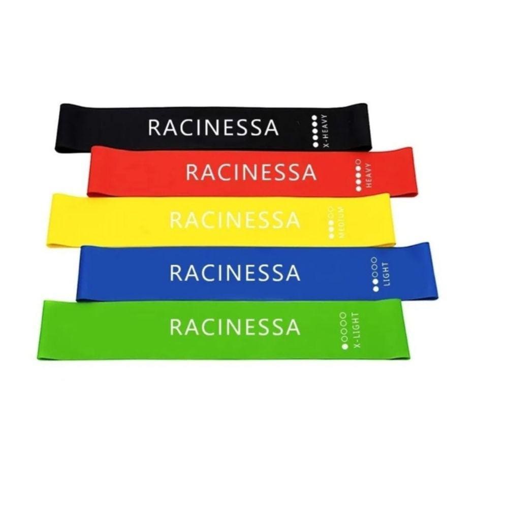 Conjunto de faixas de resistência de 5 faixas elásticas para exercícios