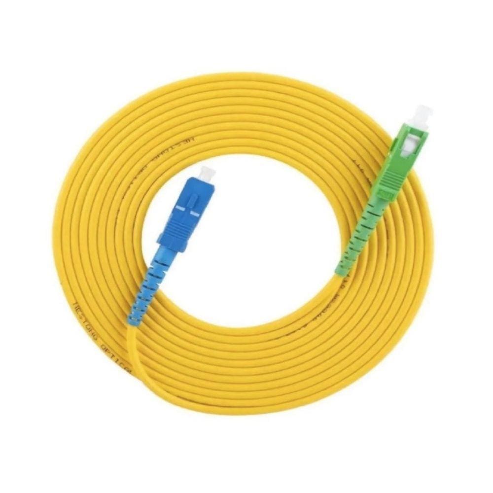 Cabo de fibra óptica 5m SC/APC a SC/UPC para Movistar, VTR, etc