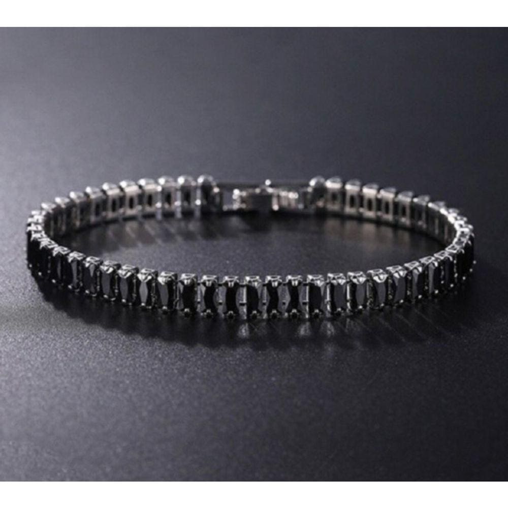 Pulseira de zircônia de 4 mm de zircônia para homens e mulheres de 19 cm