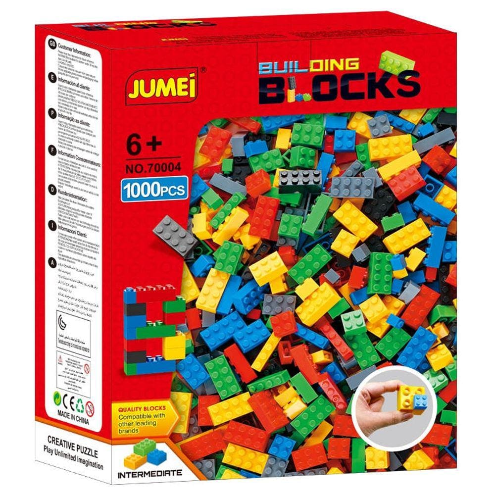 Blocos de construção Lego Type 1000 peças com farelo