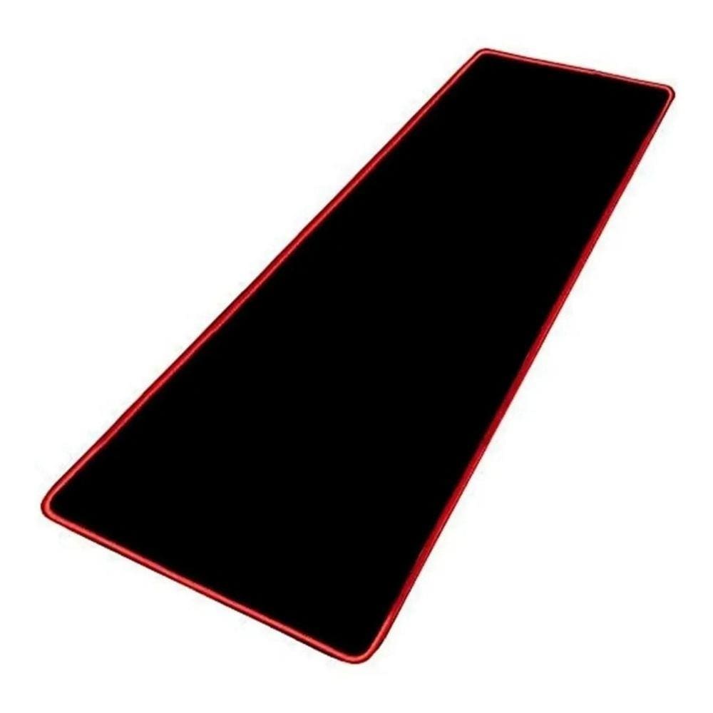 Mouse Pad Gamer XL antiderrapante com borda costurada preta 70x30cm
