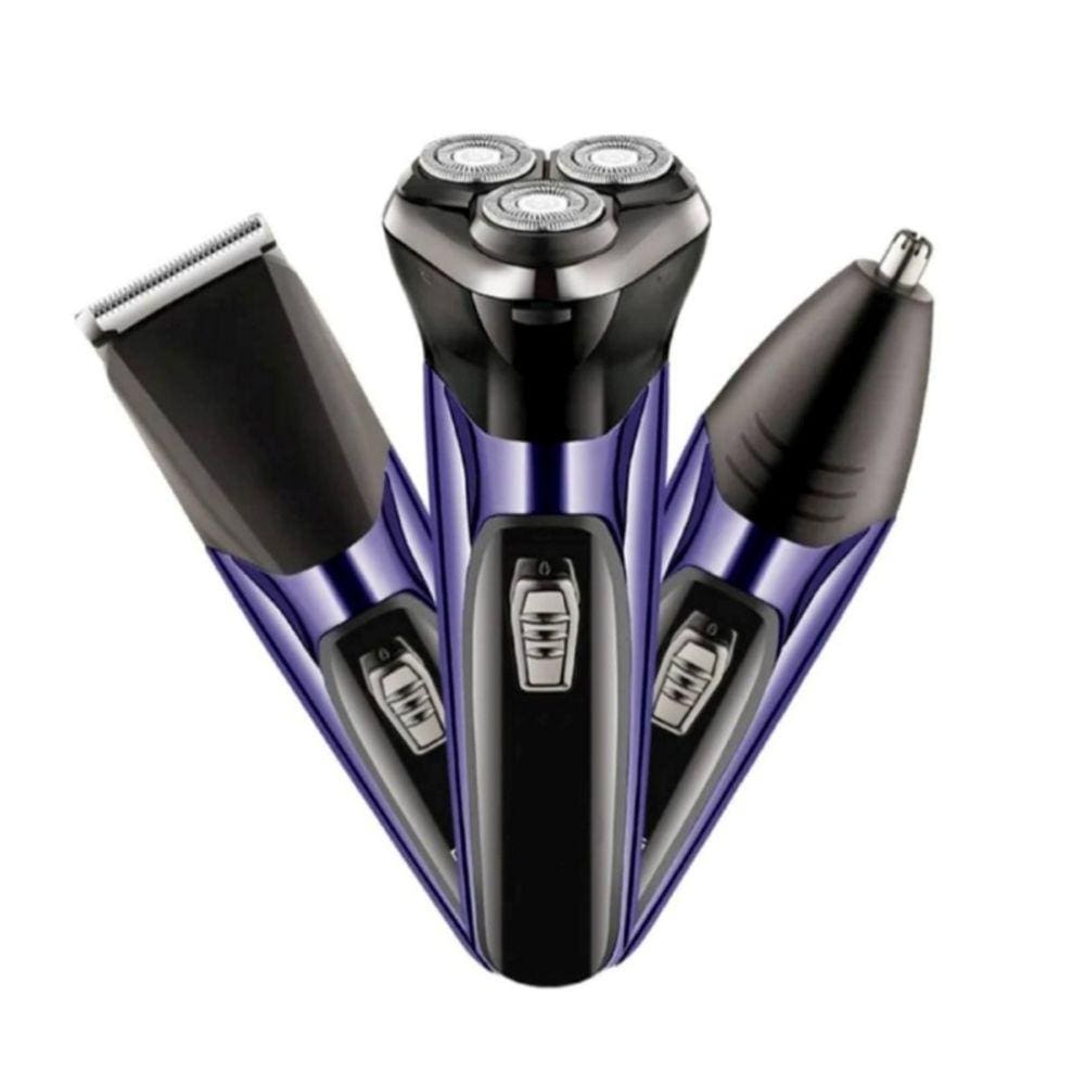 Barbeador elétrico 3 em 1 recarregável para homens