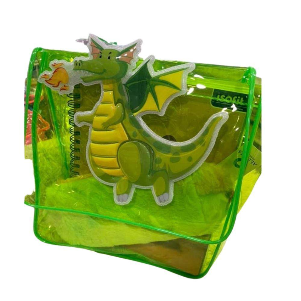 Mochila Kawaii de plástico transparente tipo unicórnio e dragão