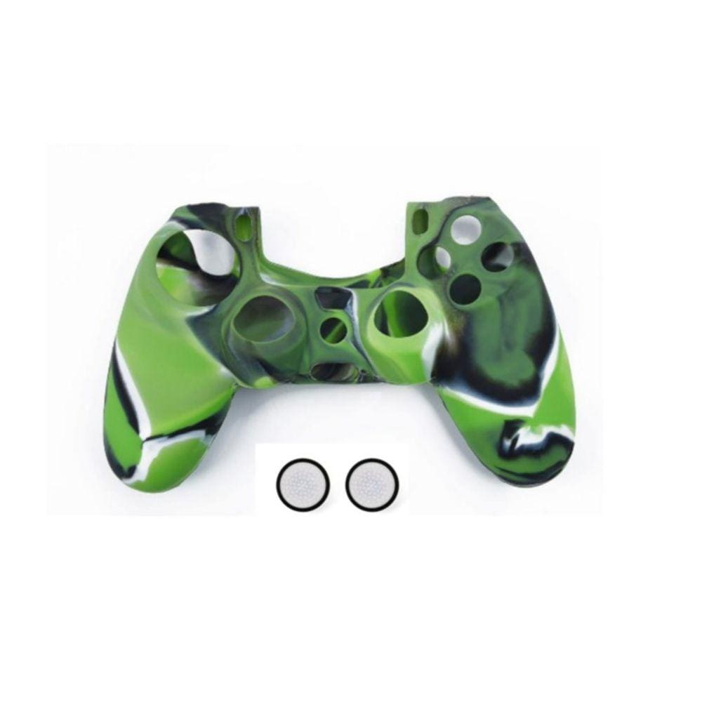 Capa protetora de silicone para controlador PS4 - verde