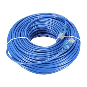 Cabo de rede RJ45 Cat5e 15m UTP Patch Cord, cor azul