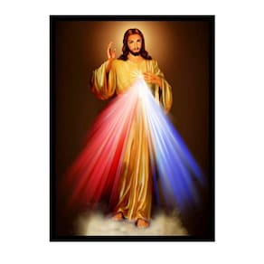 Pintura Sagrado Coração de Jesus 50x70cm Impressão em tela