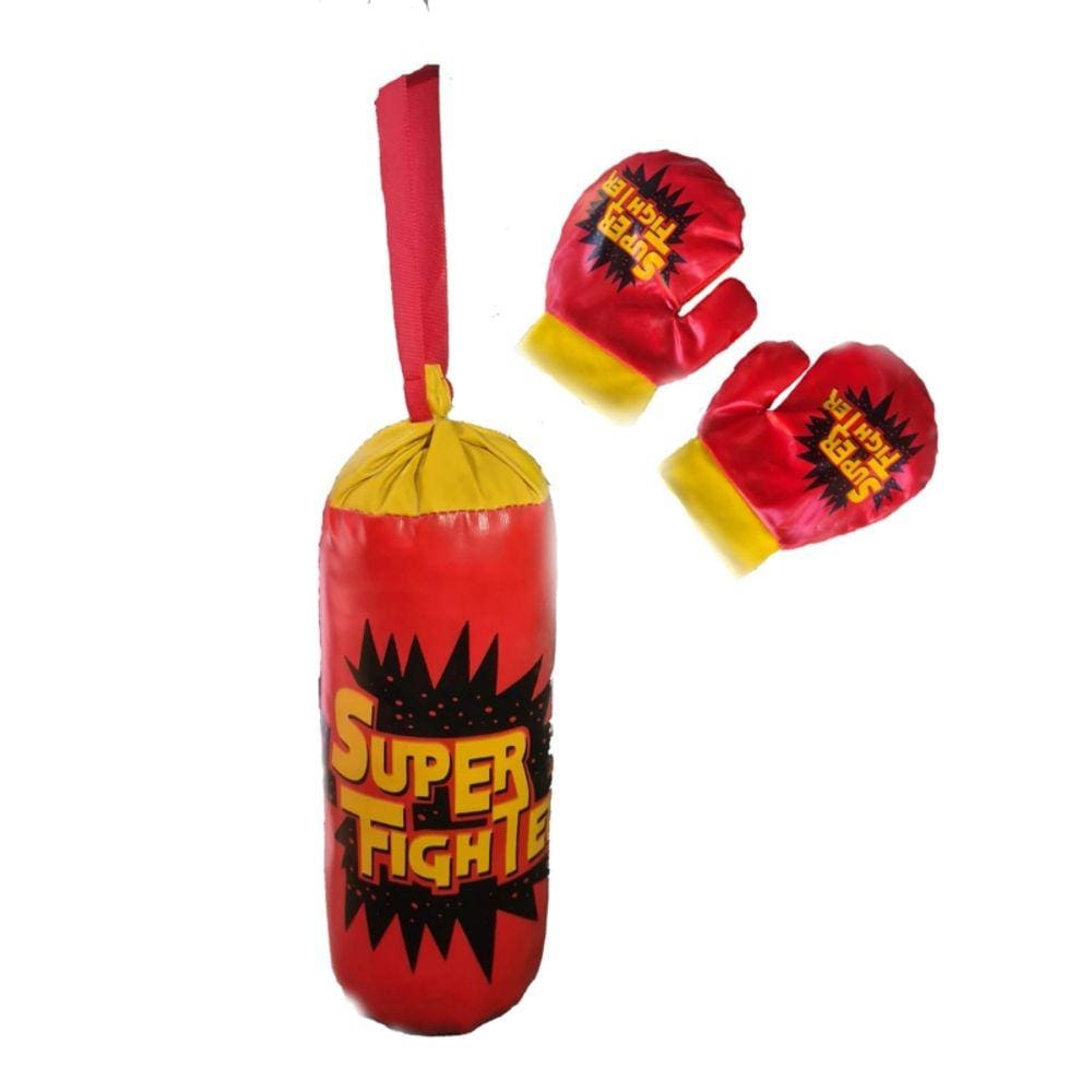 Conjunto de bolsa de boxe para crianças com luvas