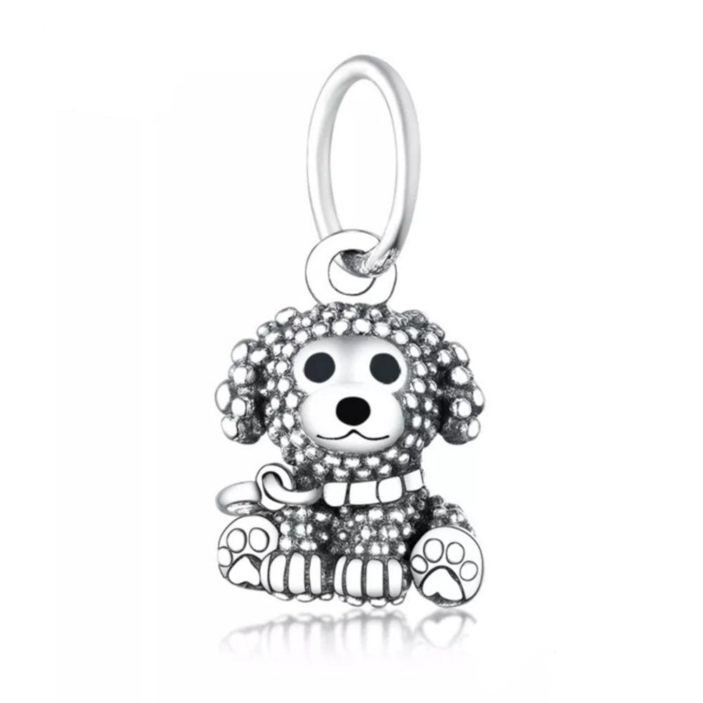 Pulseira Charm Dog Poodle Silver 925 para mulheres