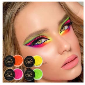 Conjunto de pós de néon para maquiagem e decoração de unhas (4 cores)