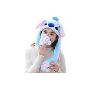 Chapéu de pelúcia com luzes que levantam ouvidos para meninos e meninas