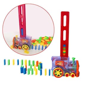 O jogo Domino Train Didactic Sound Lights Kids 60 peças