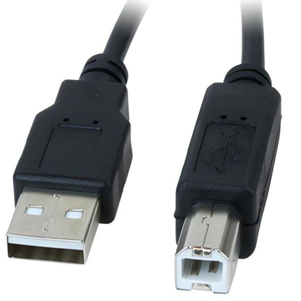 Cabo USB A-B para impressora M/M 1,8 m compatível com USB 1.1,
