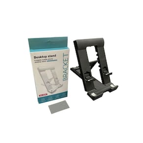 Suporte para tablet e smartphone com suporte para até 7 polegadas em preto