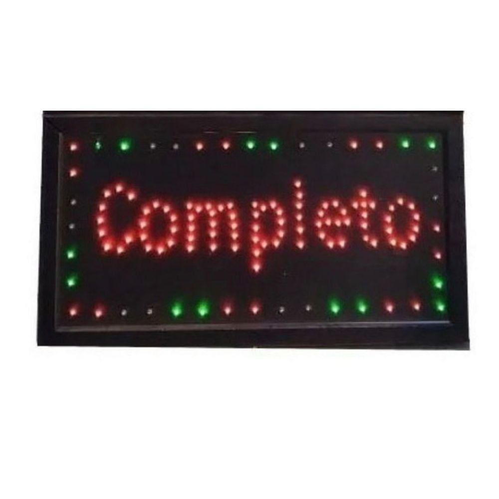Sinal LED luminoso totalmente comercial 48x25cm para uso interno