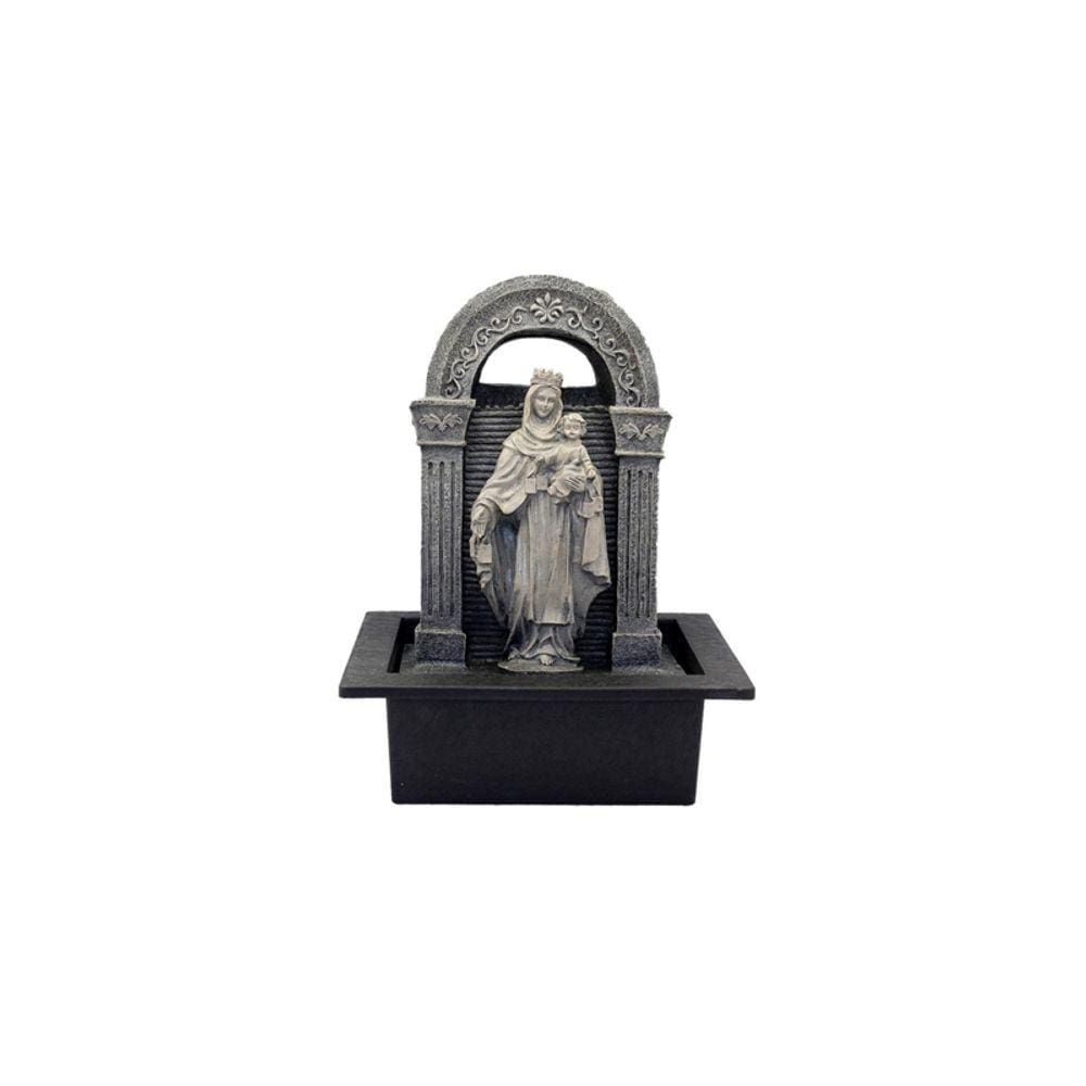 Fonte de água Virgen del Carmen com poliresina cinza claro