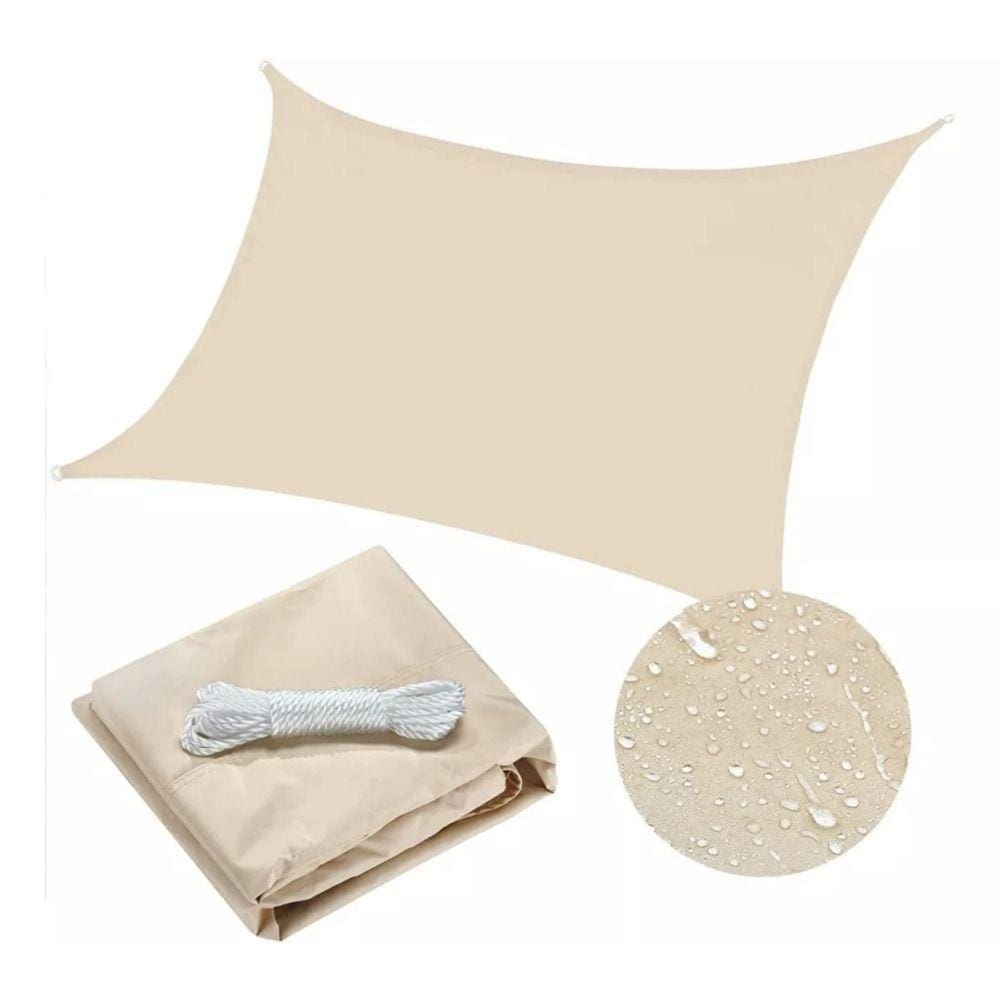 Vela Awning Shade 95% UV HDPE Mesh 3m x 2m bege