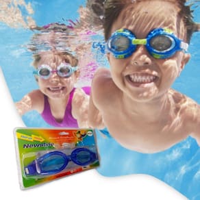 Óculos de natação, lentes de água ajustáveis para crianças, azuis