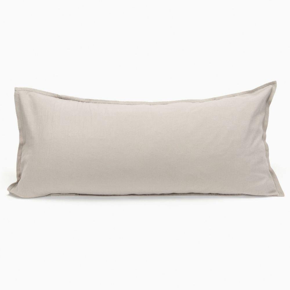 Pacote de capas de almofada com 2 capas de almofada 100% algodão cinza claro 50x90cm