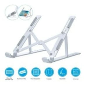 Suporte dobrável para elevador de notebook para PC - branco