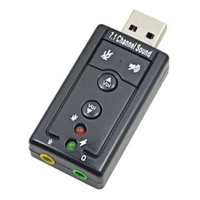 Placa de som Adaptador de áudio USB 3D 7.1