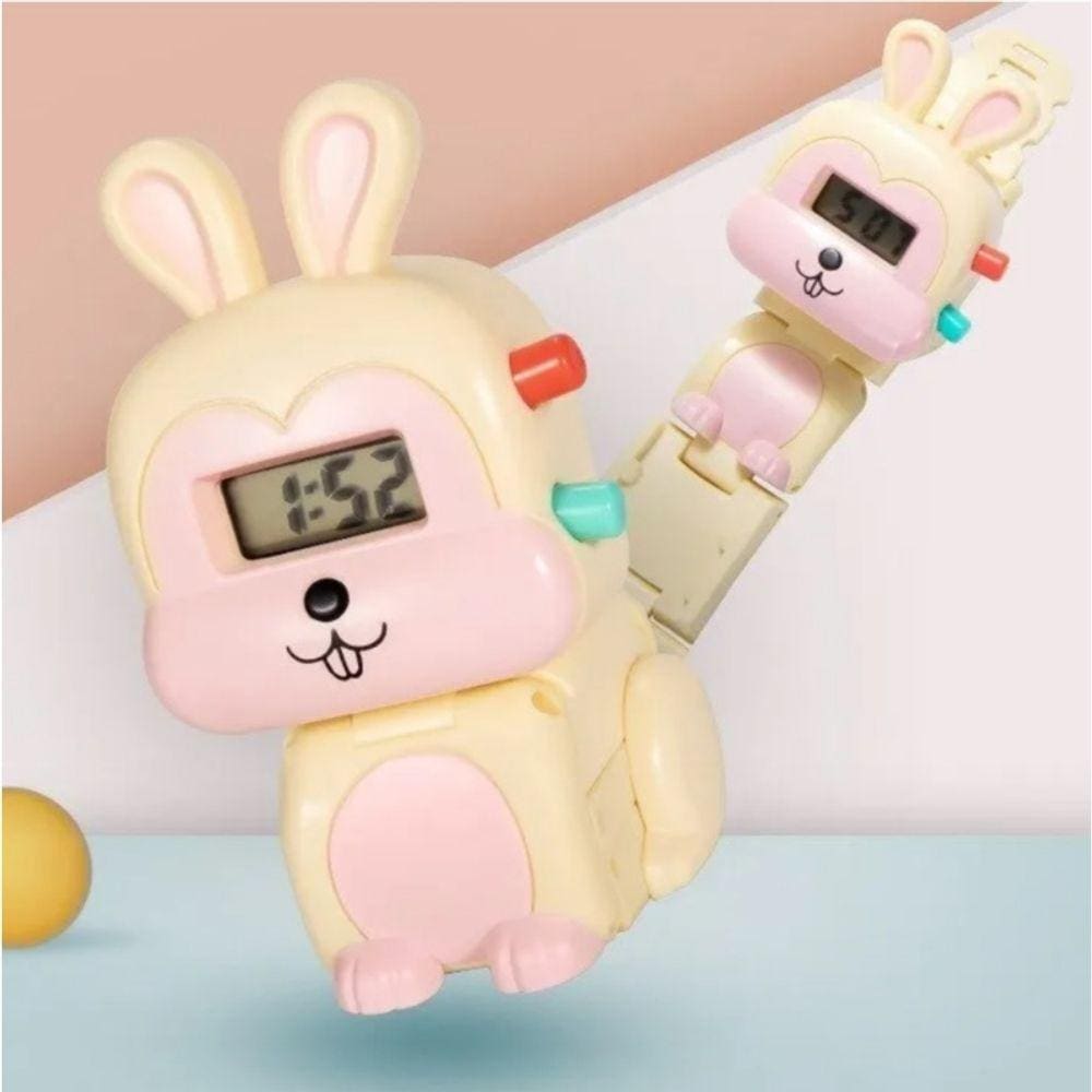 Relógio de pulseira Cartoon Animal 3D Digital LED para crianças