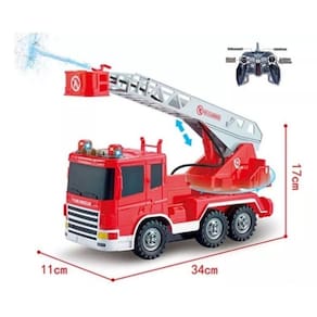 Caminhão de bombeiros de controle remoto de 6 canais com luzes e sons