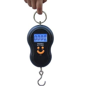 Gancho digital Weed Scale, tela LCD de 50 kg, ABS, preto/azul/laranja