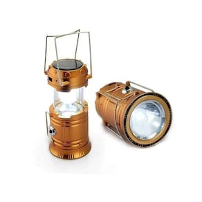 Lanterna LED recarregável solar Power Bank Camping DORADA