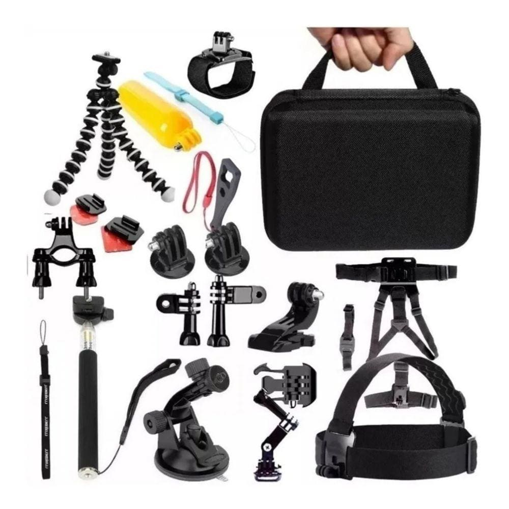 Kit de acessórios para câmera  com selfie stick e muito mais