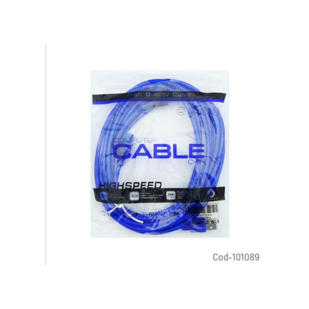 Cabo de extensão USB 2.0 de 5 m macho para fêmea com filtro
